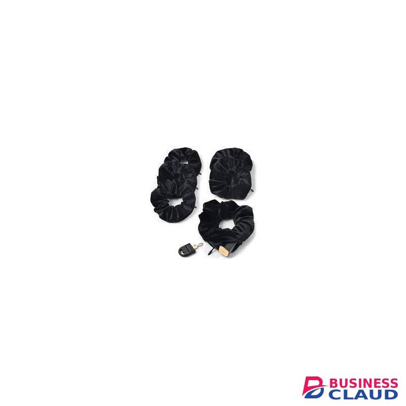 Black Hair Scrunchies Ponytail Holder - 6pcs