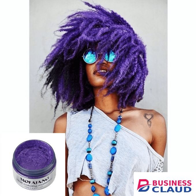 Mofajang Purple Temporary Hair Color Wax- Natural Hairstyle Cream