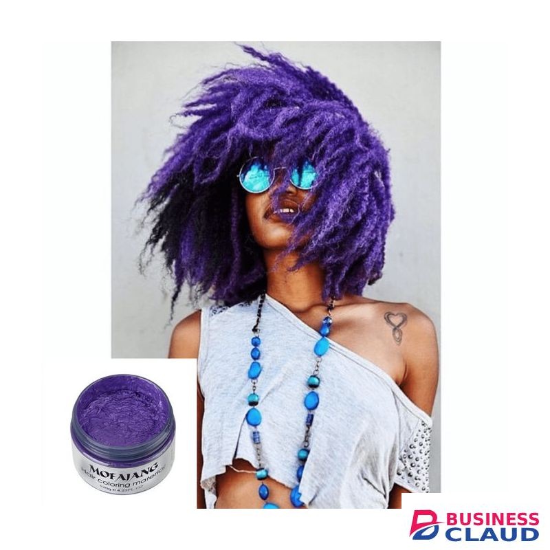 Mofajang Purple Temporary Hair Color Wax- Natural Hairstyle Cream