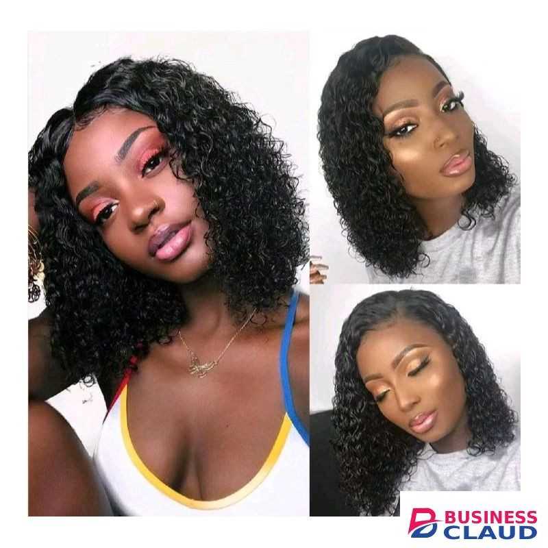 Fbk Wig small curly hair synthetic natural short curly black wigs