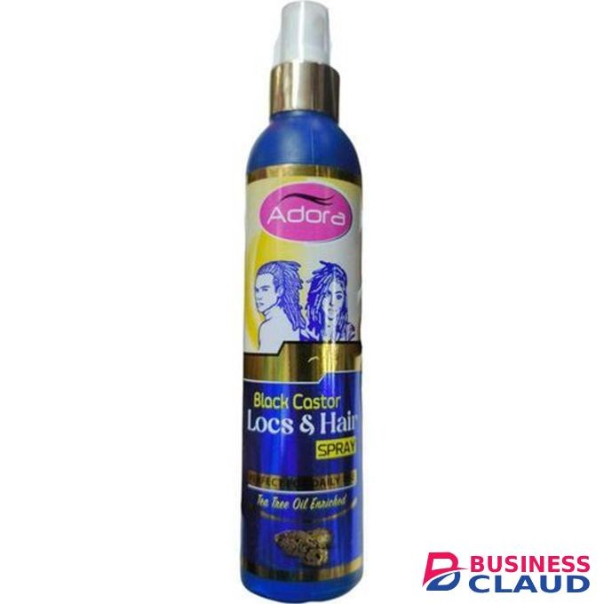 Adora Black Castor Locs & Hair Spray 250ml – Moisture & Shine