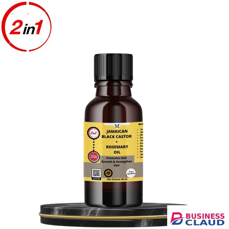 Mekis Jamaican Black Castor & Rosemary Oil–30ml,Promotes Hair Growth And Prevent Greying Of Hair