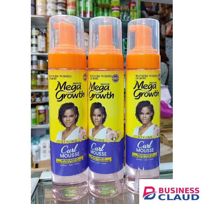 Mega Growth Hair styling Curl Mousse with Rose Water & Shea Butter