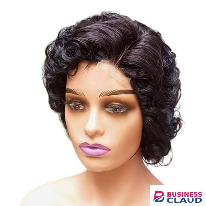 6 Inches Human Hair Wig - Black