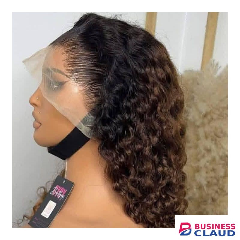 pure frontal human hair water curl wig