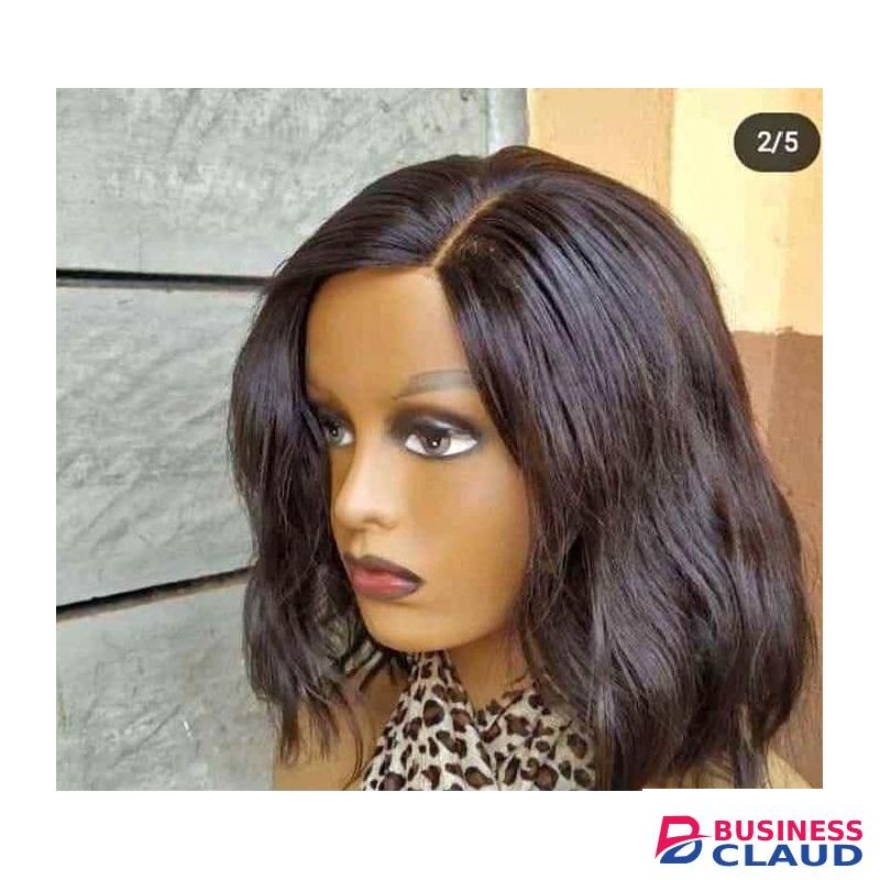 Short semi human body wig