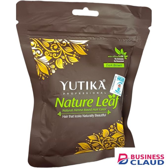 Yutika Nature Leaf Brown Hair Henna NATURAL LOOK HERBS NO AMMONIA/RESORCINOL jm