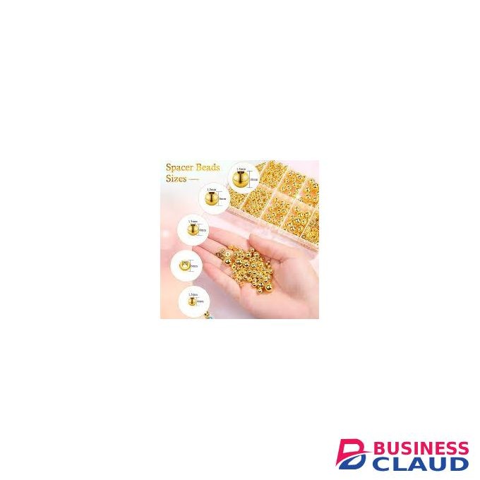 50pc Gold Plated Spacer Beads For Micro Locks/ DIY