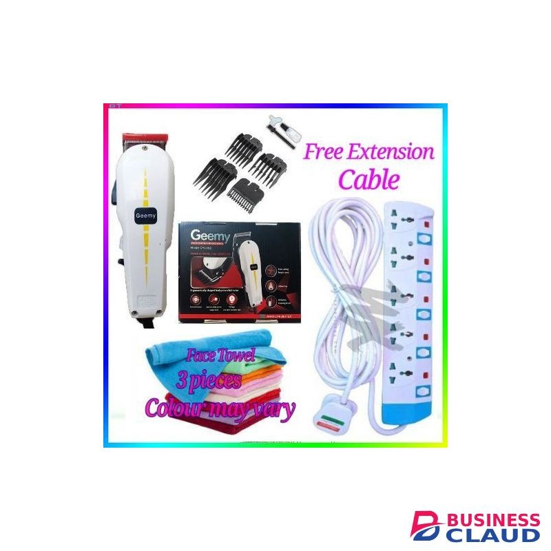 Geemy New Professional Business Commercial Hair Pro Shaving Machine/kinyozi + Face Towel & 5 Way Gift