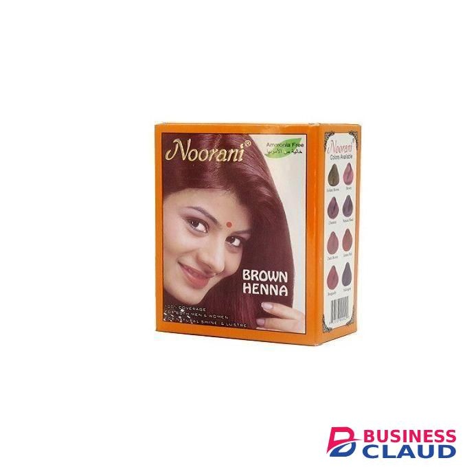 Noorani Brown henna Hair Color And Herbal Powder-12 sachets.