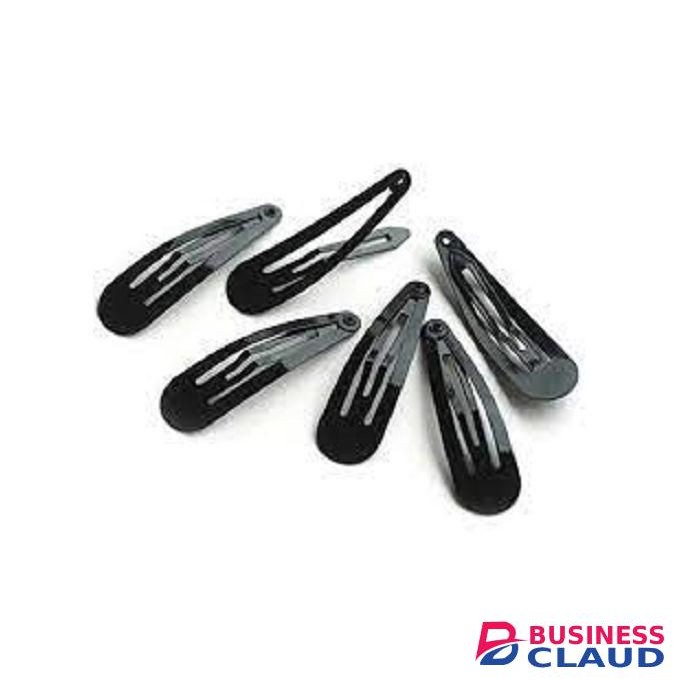 10 Pcs Metal Black Hair Clips