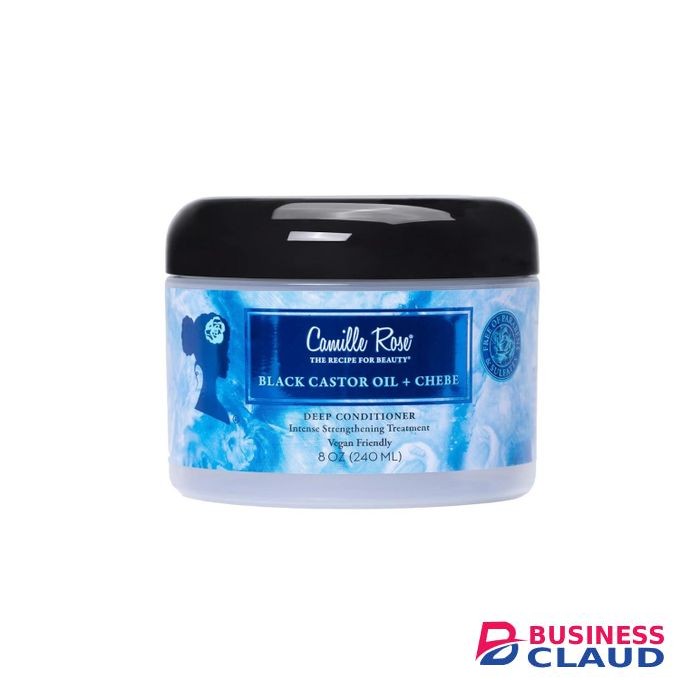 Camille Rose Vegan Black Castor Oil & Chebe Deep Hair Conditioner, with Jojoba Oil
