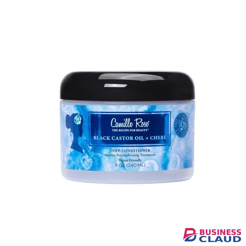 Camille Rose Vegan Black Castor Oil & Chebe Deep Hair Conditioner, with Jojoba Oil