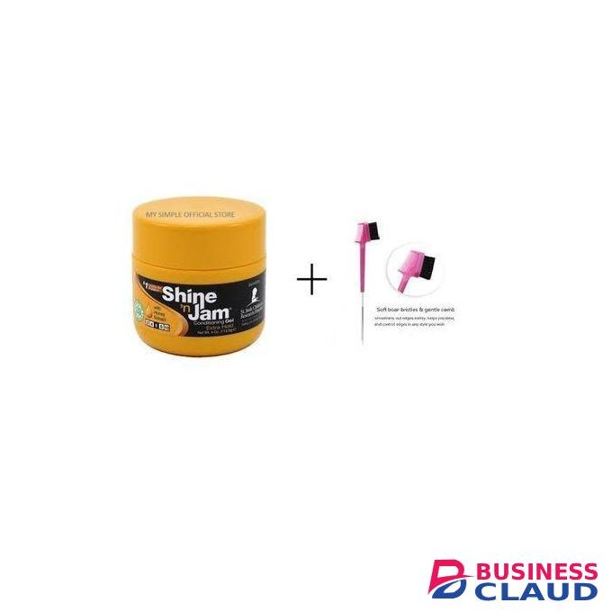 Ampro Shine N Jam Extra Hold Conditioning Gel 113g + Edge Control Brush