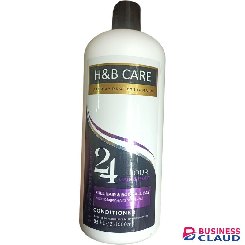 H&B 24 HOUR HAIR & BODY CONDITIONER With Collagen & Vitamin Blend USED BY PROFESSIONALS 1000ML jm