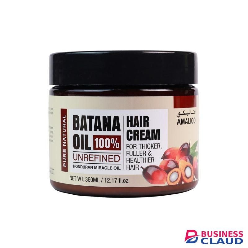 AMALICO BATANA OIL PRO NATURAL UNREFINED HAIR CREAMFOR THICKER, FULLER & HEALTHIER HAIR NET 360ML