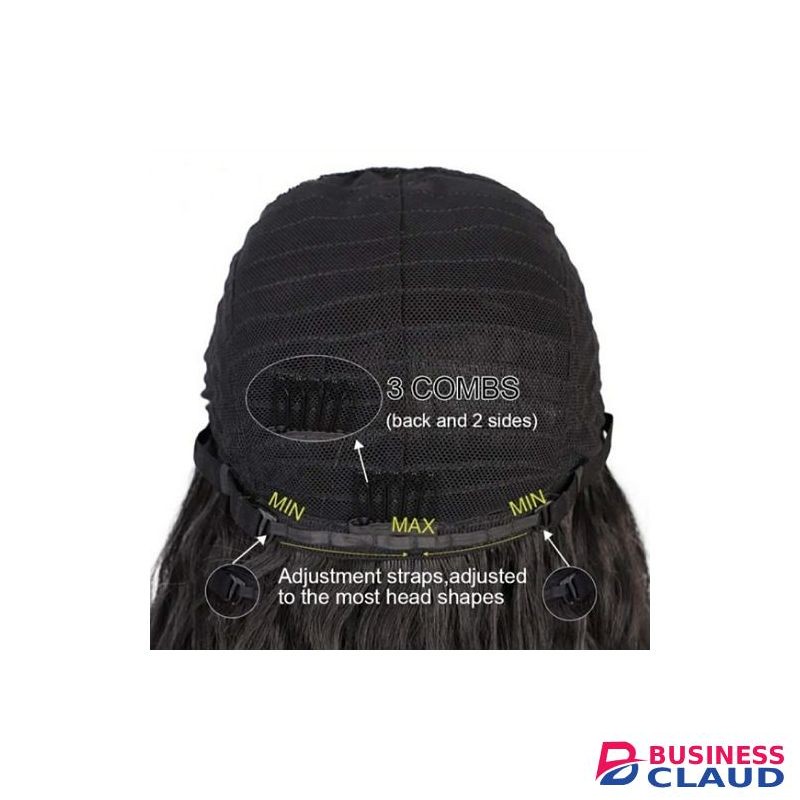 Middle Part Closure Wig Black. + Free Wig Cap Inside