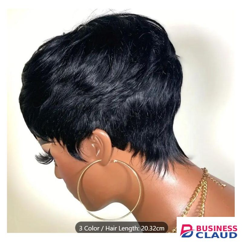 Tinted Brown Pixie cut Bob Wig + Free gift inside