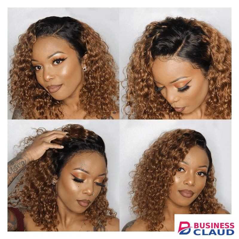 Fashion Human hair bob waterwave wig that can be put as middle part or side part_2/30