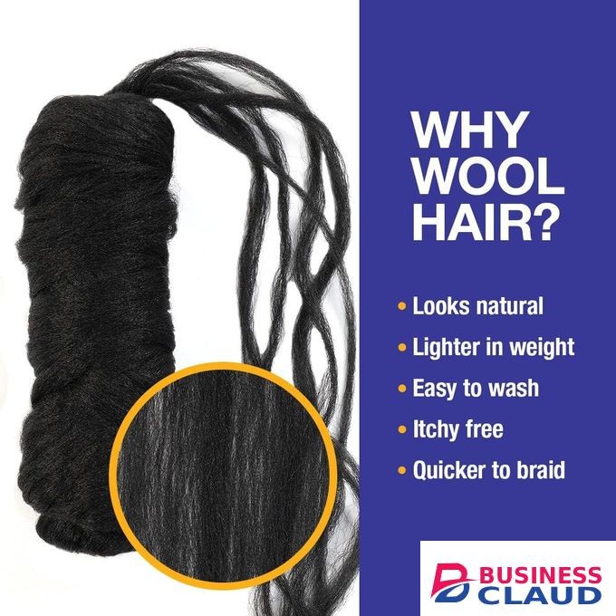 Brazilian Hair Yarn Wool Hair For Braids Braiding Hair With 100% Acrylic Brazilian Wool Hair For African Crochet Braided Hair Senegalese Twist Box Braids Faux Locs With Yarn Hair
