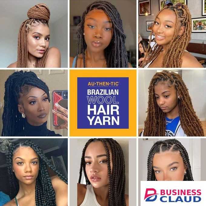 Brazilian Hair Yarn Wool Hair For Braids Braiding Hair With 100% Acrylic Brazilian Wool Hair For African Crochet Braided Hair Senegalese Twist Box Braids Faux Locs With Yarn Hair