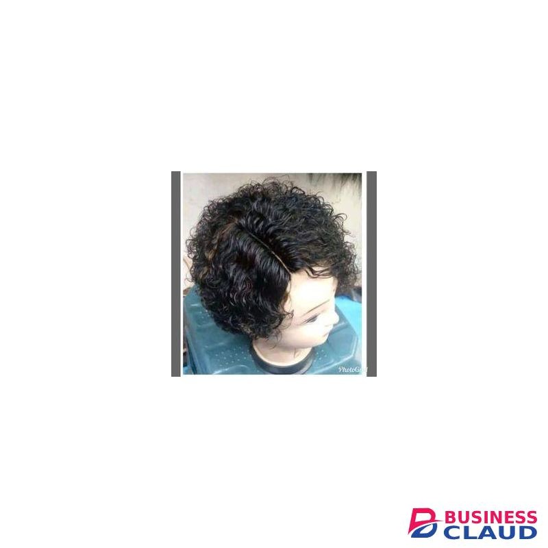 Short water curl wig