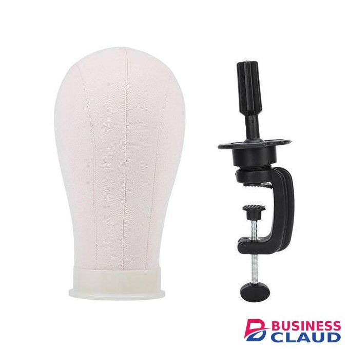 Head canvas head mannequin + table stand