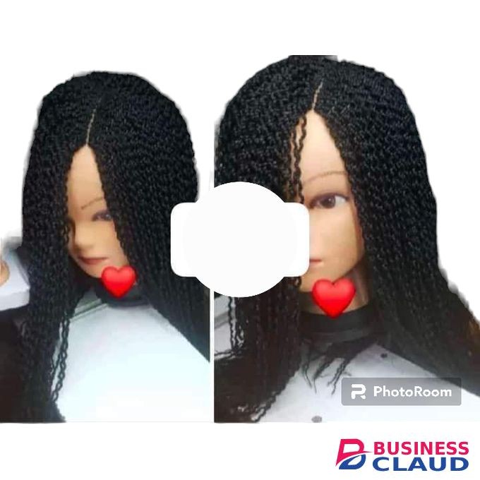Curly braided wig