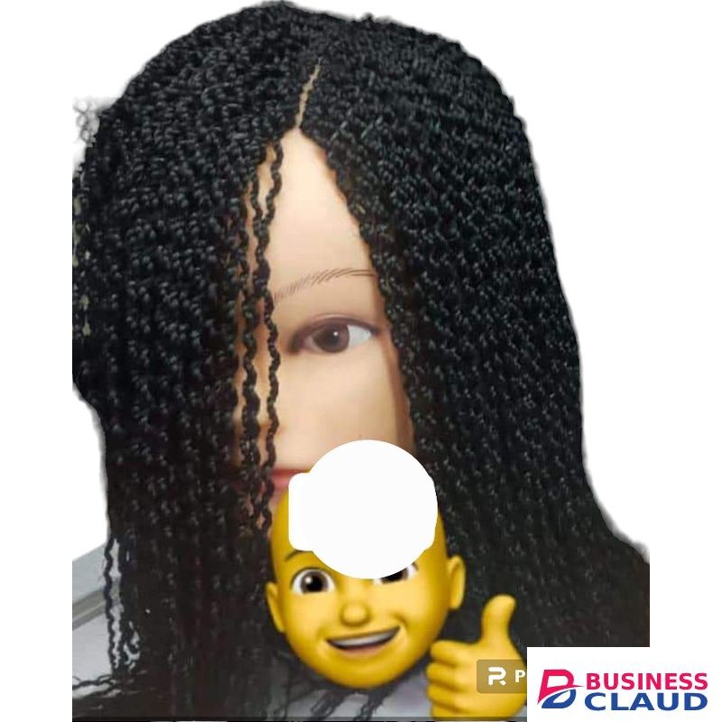 Curly braided wig