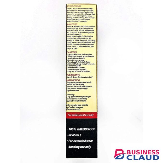 BMB Super Lace Glue for Lace Wigs/ CRAZY HOLD TUBE SUPER LACE GLUE ADHESIVE 0.4 OZ STRONG HOLD LACE GLUE FOR WIGS