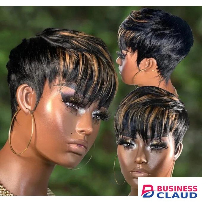 Quality human hair highlights wig