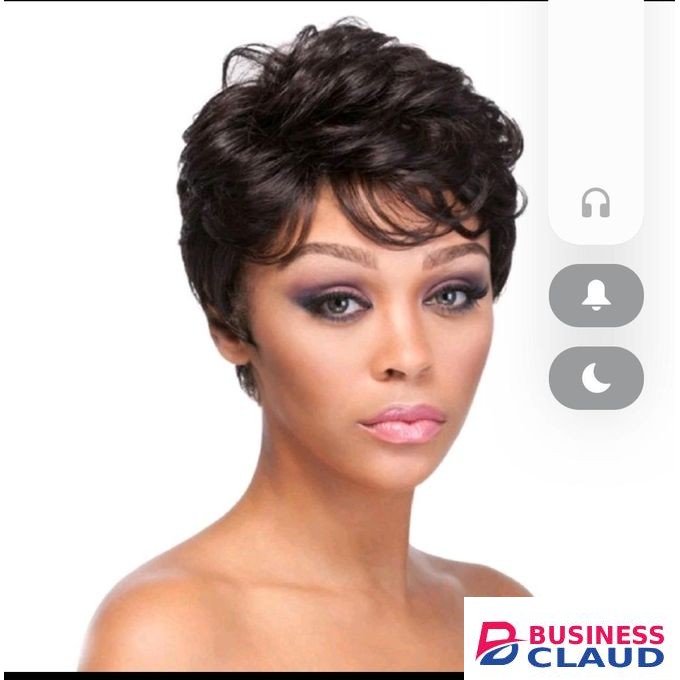 Fbk JC 2023 New women wig African small curly short hair chemical fiber Synthetic Wigs For Women black