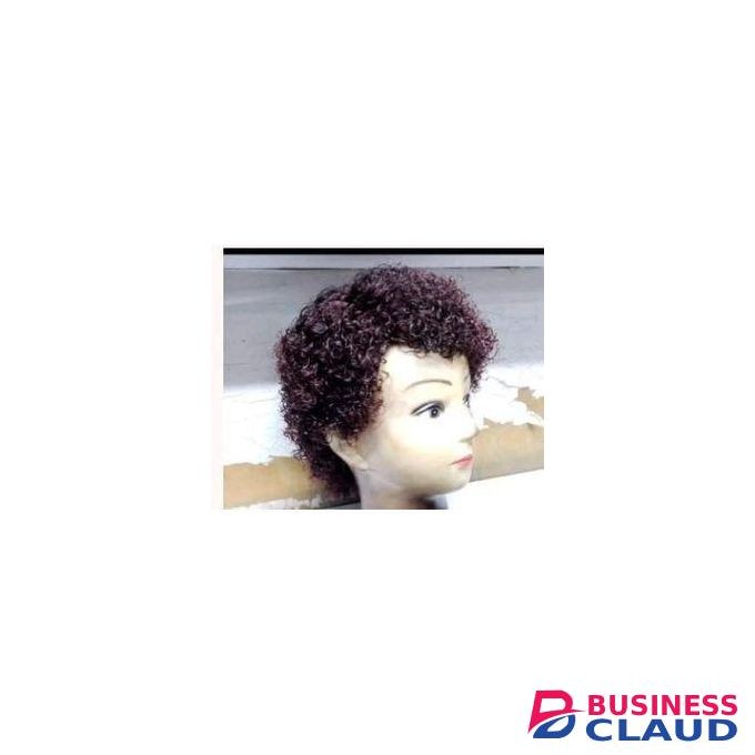 Short water curl human blend wig