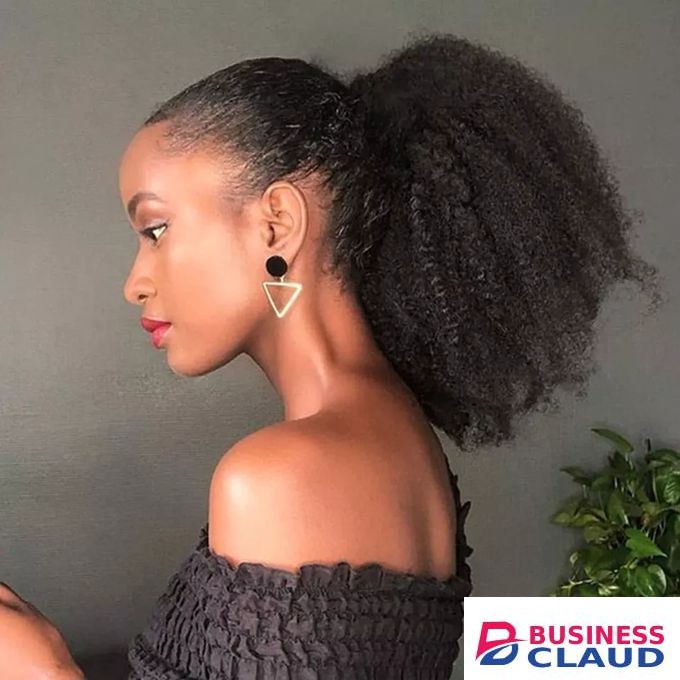 Beauty Human Hair Afro Kinky Curls Extension Bulky Ponytail Hair Extension+FREE COMB