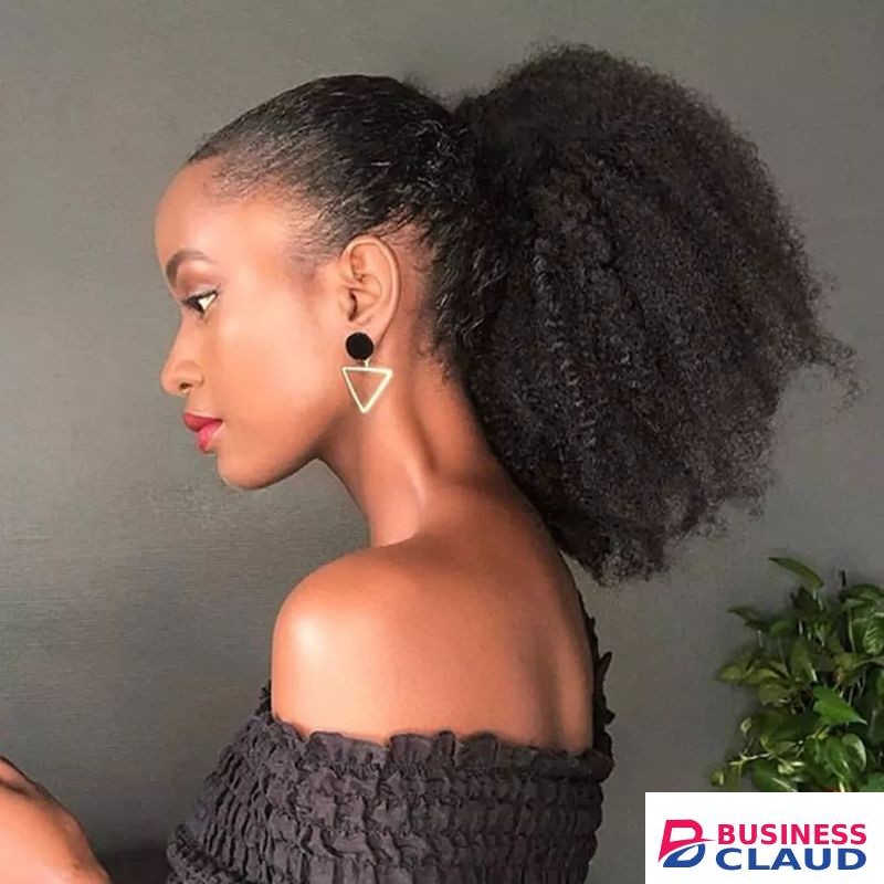 Beauty Human Hair Afro Kinky Curls Extension Bulky Ponytail Hair Extension+FREE COMB