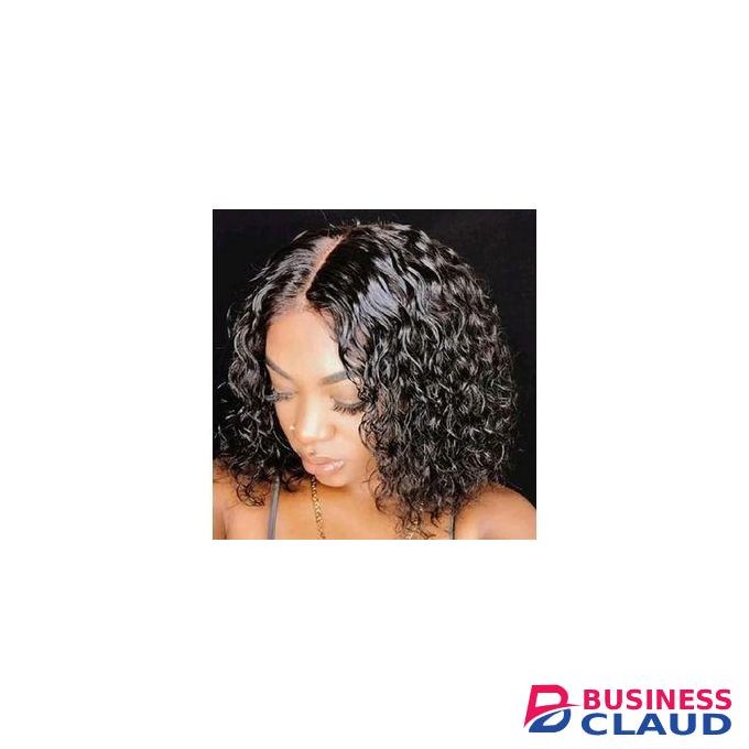 Pure human hair water curl wig 8"