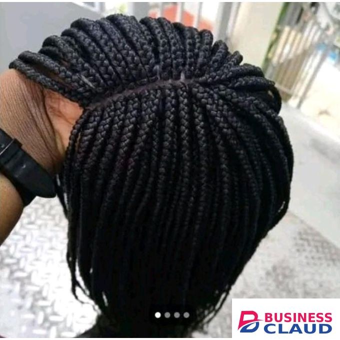Short lace braided wig
