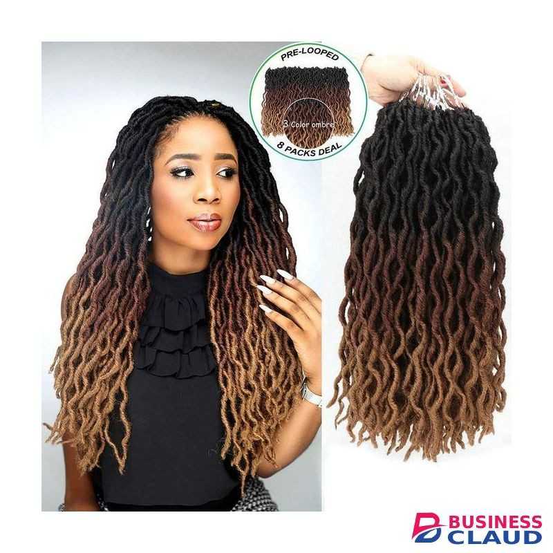 Wavy Gypsy Faux Locs Ombre Crochet Hair- 3packs.