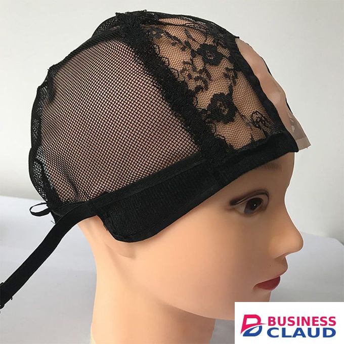 Frontal Lace Wig Cap With Adjustable Straps - Black