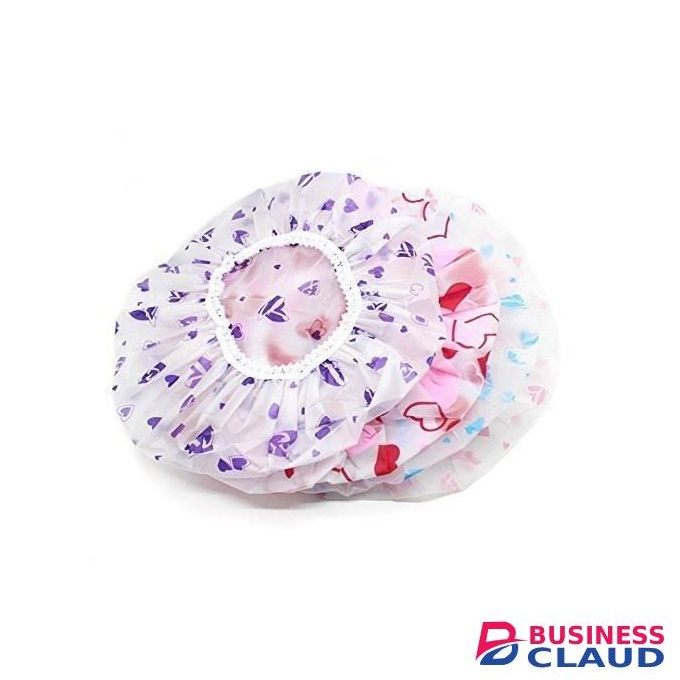 Eva Shower Caps 2 Pcs Plastic Reusable Elastic Caps