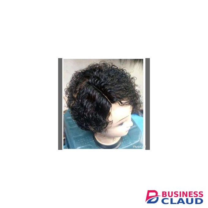 Short curly human hair water curl wig
