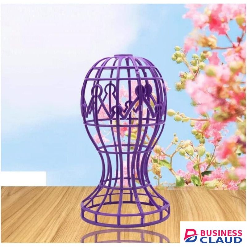 Lantern Shape Plastic Wig Stand/ Hat Cap Holder Foldable Multi-Purpose Wig Head Stand /Wig Storage Rack