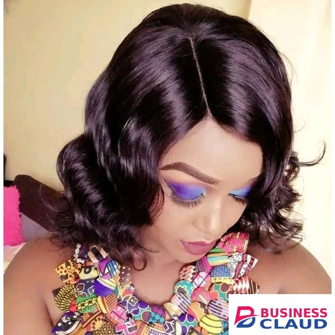 Human Hair 10 Inches Wavy Bob Wig