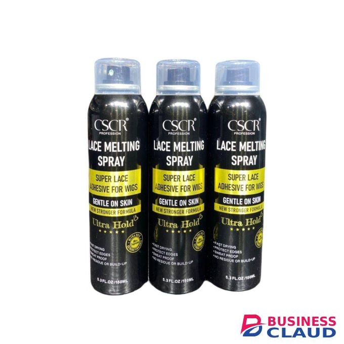 Professional Lace Melting Spray Super Lace Adhesive For Wigs Gentle On Skin New Stronger Formular Ultra Hold Fast Drying, Protect Edges, Sweat Proof, No Residual Or Build