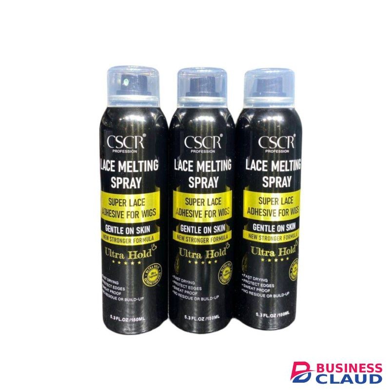 Professional Lace Melting Spray Super Lace Adhesive For Wigs Gentle On Skin New Stronger Formular Ultra Hold Fast Drying, Protect Edges, Sweat Proof, No Residual Or Build
