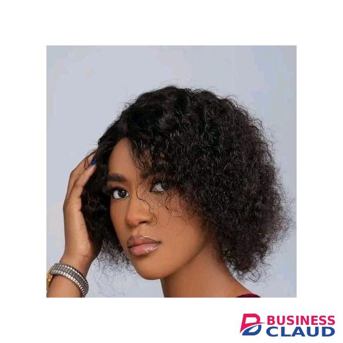 Human hair water curl wig