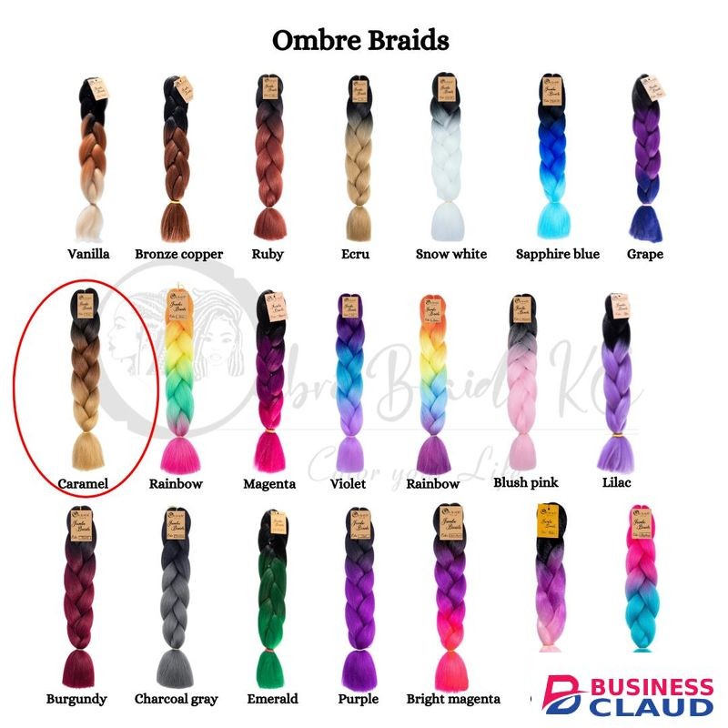 Ombré Braids KE C14 Ombre Braid Ombre Braiding Hair Caramel Jumbo Braid
