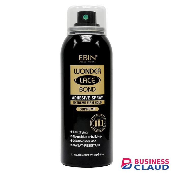 Wonder Lace Bond Adhesive Spray - Supreme (Extreme Firm Hold), 2.7 fl. oz./ 80ml -Fast Drying, No Residue, No Build up, Powerful Hold, All-Day Hold, Daily Wig Application