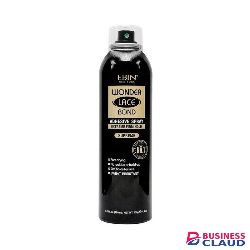 Ebin Wonder Lace Bond Lace Melt Spray Extreme Firm Hold (Supreme), 4.58oz/130g