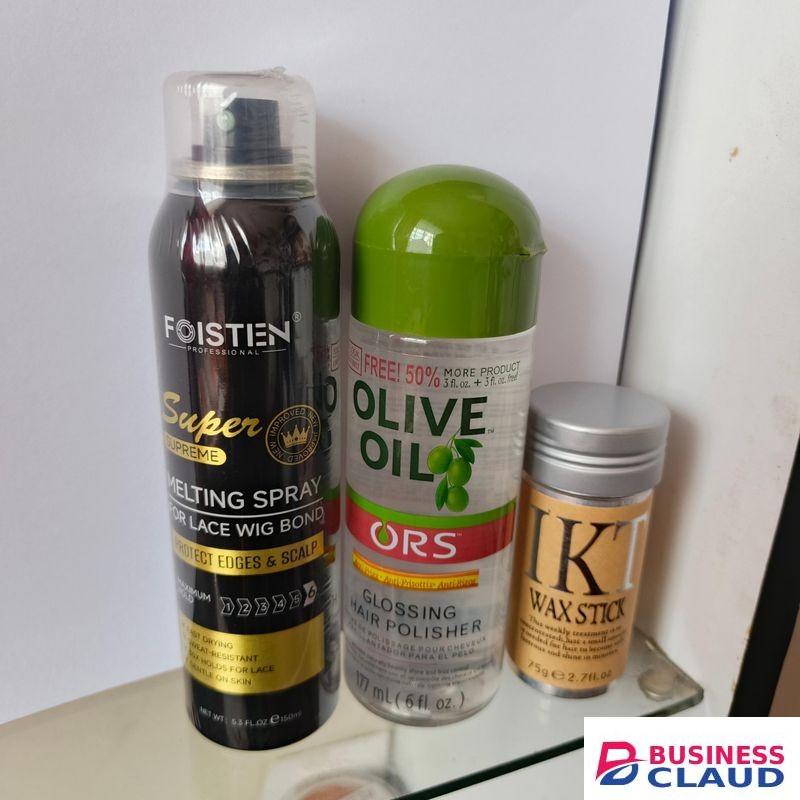 Foisten Lace melting spray Lace wig bond protect Edges & scalp + FREE Wax stick, Hair polisher